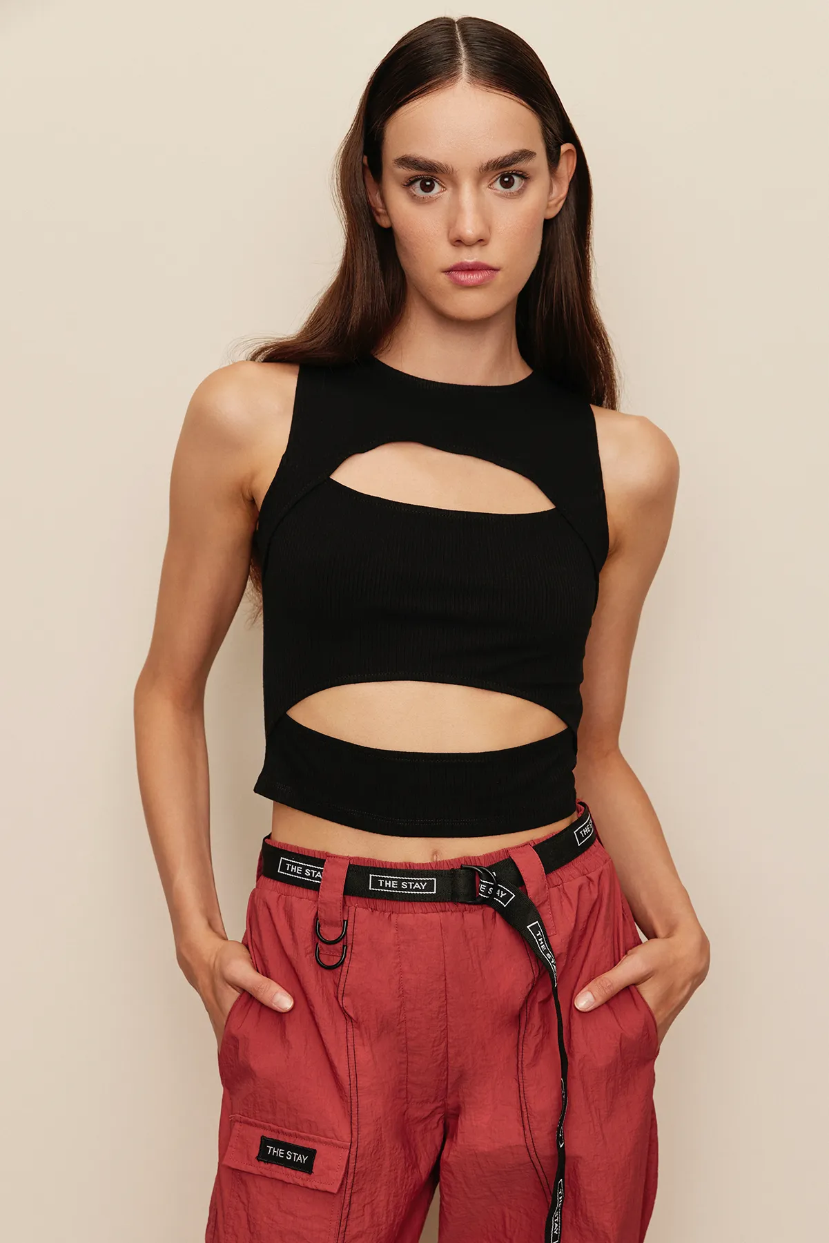 شاوار نخی دخترانه قرمز استی لاین